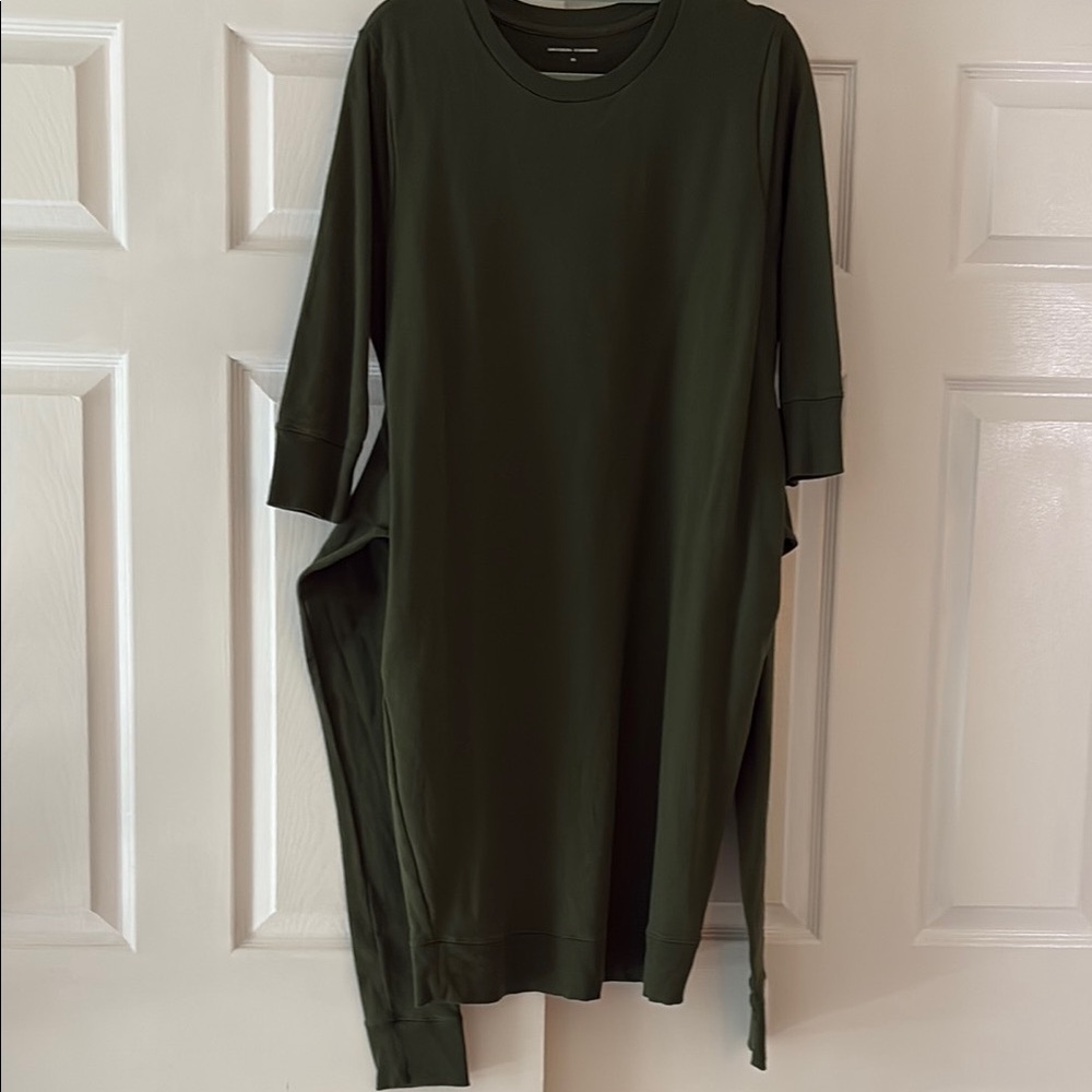 Universal Standard Dark Green Miss tie Long Sleeve Dress